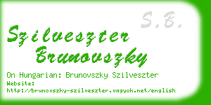 szilveszter brunovszky business card